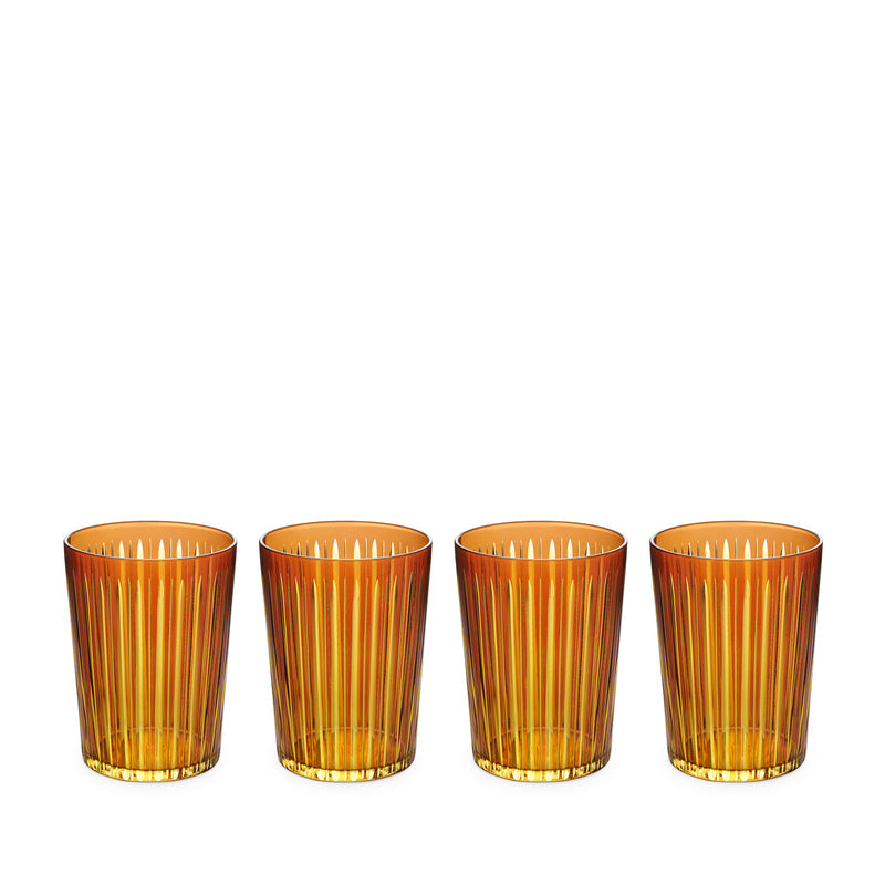 L'Objet Prism Highball Glasses, Amber, Set of 4