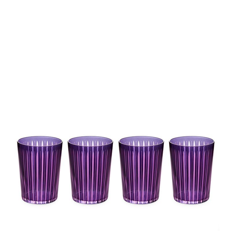 L'Objet Prism Highball Glasses, Purple, Set of 4