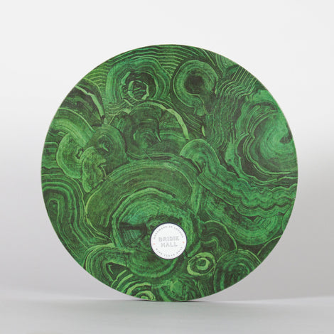 Bridie Hall Large Malachite Tray with Blue Border