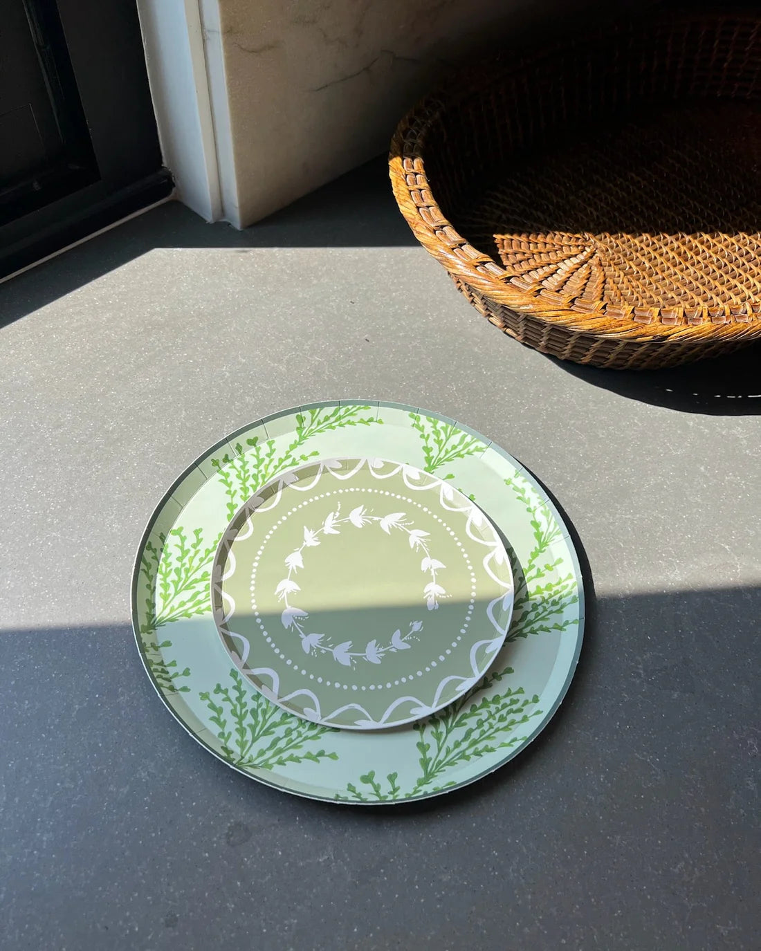 Parker Dinner Paper Plate Set, Seagrass