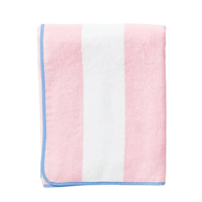 Weezie Beach Towel, Pink Stripe