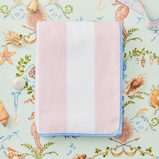 Weezie Beach Towel, Pink Stripe