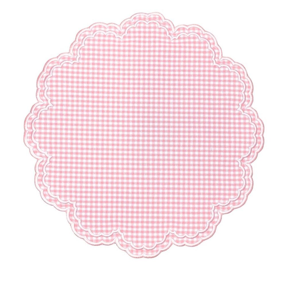 Bettina Pink Gingham Placemats, Set of 4