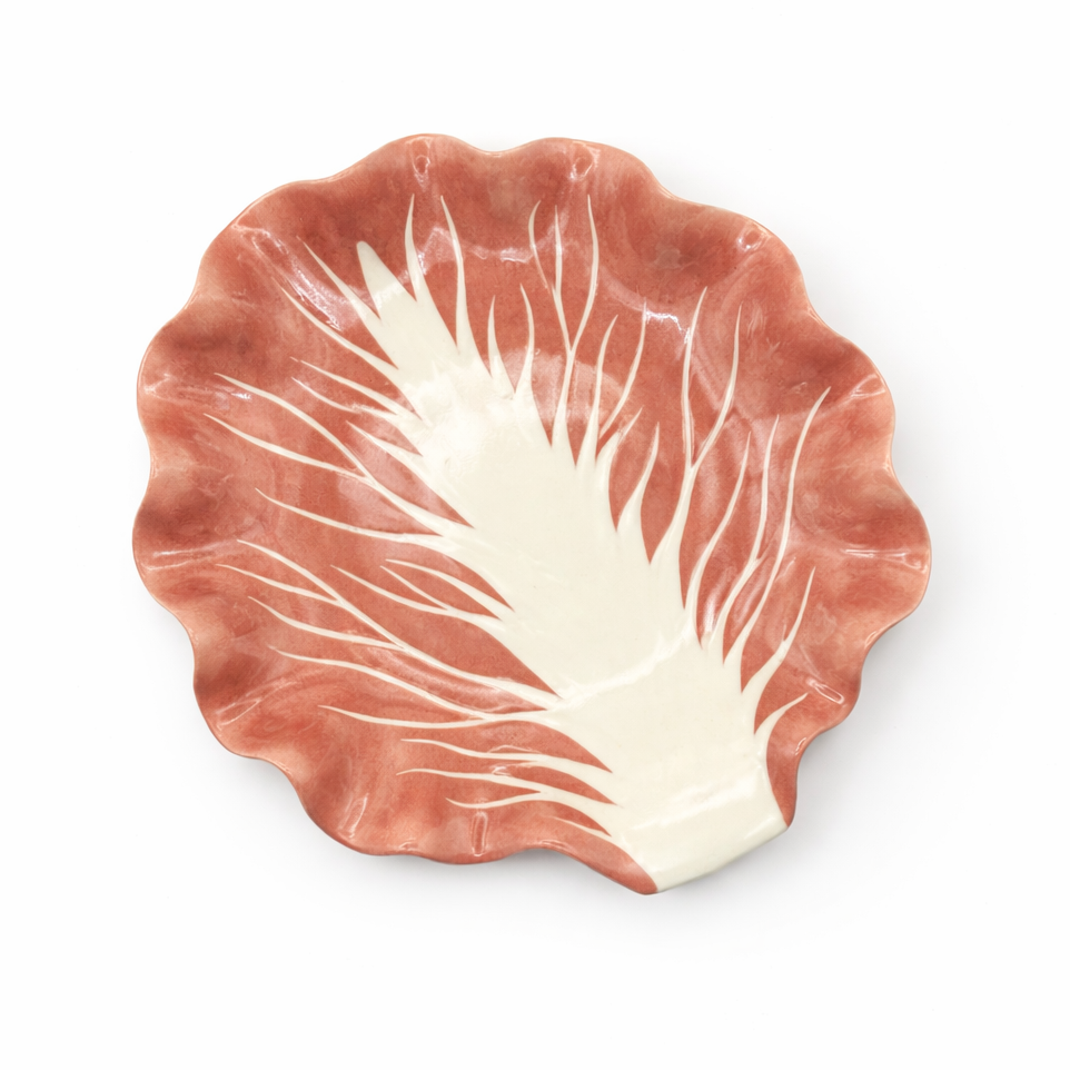 Minnie-Mae Handmade Large Cabbage Dish, Pink