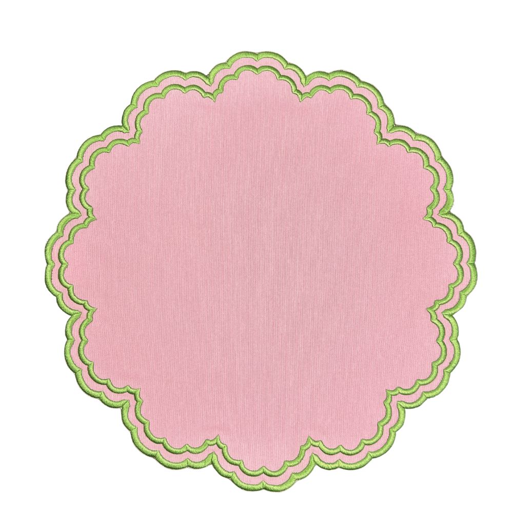 Bettina Pink & Green Placemats, Set of 4