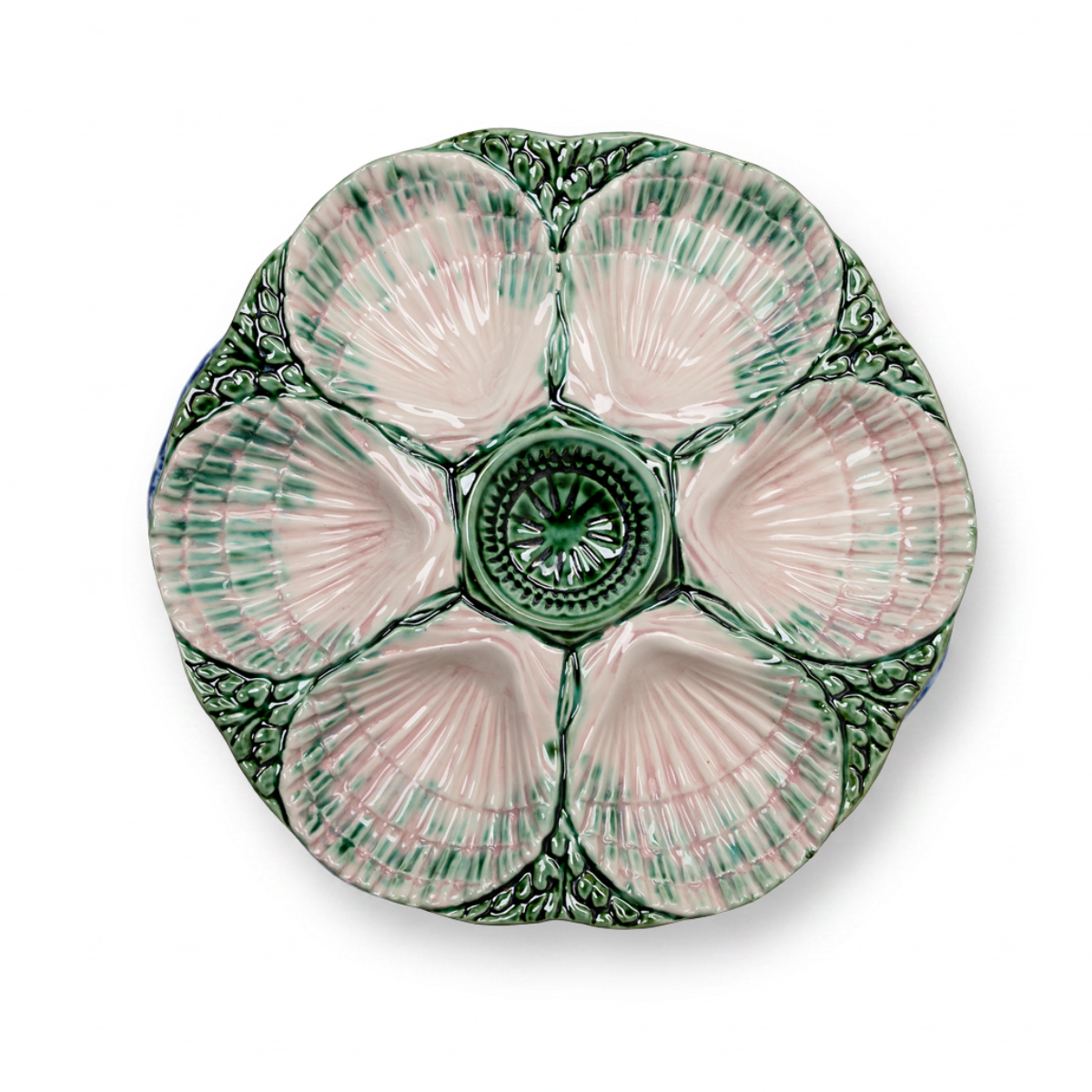 Pontchartrain Oyster Plate, Pink & Green