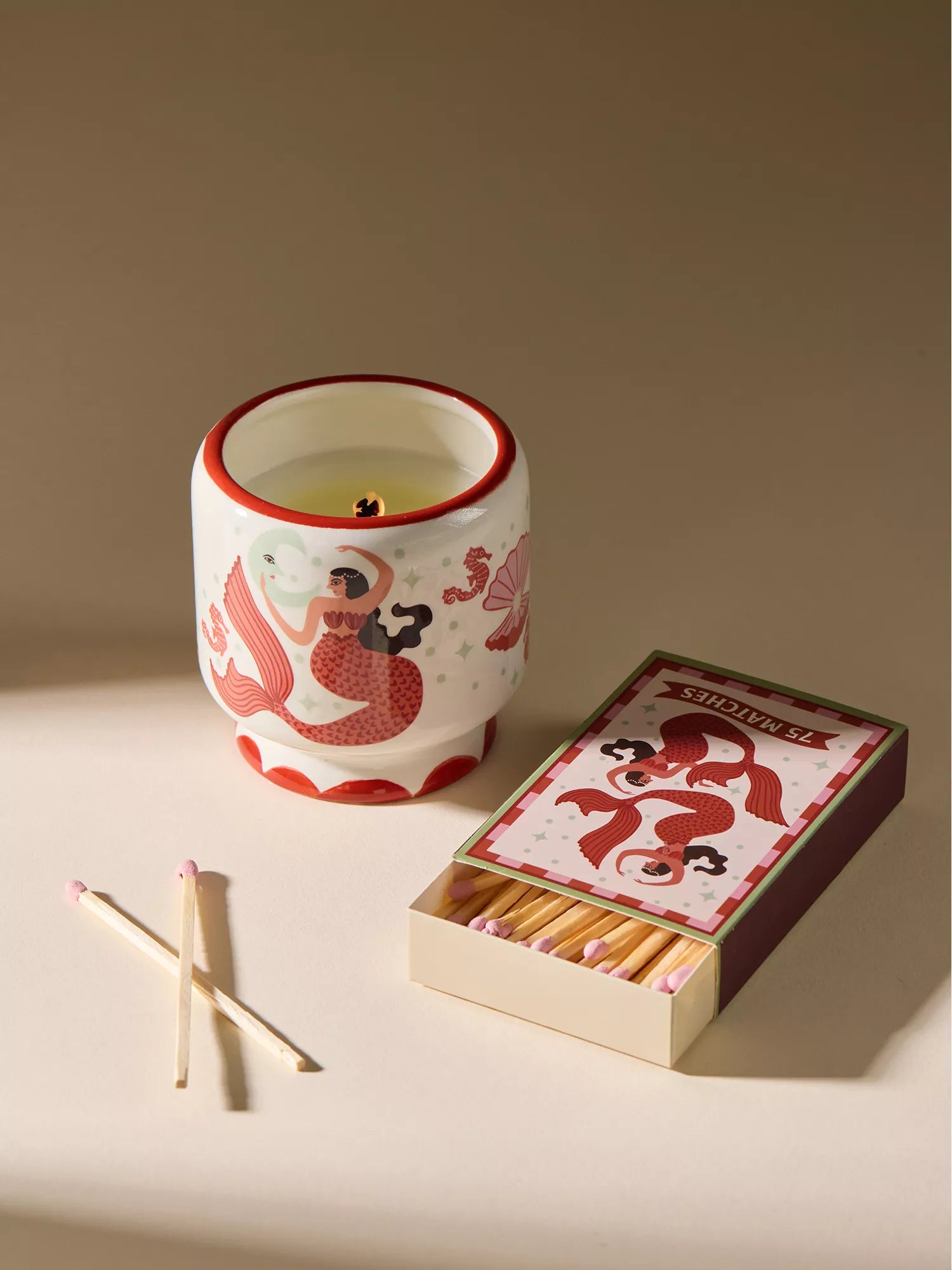 Mermaid & Moon Candle