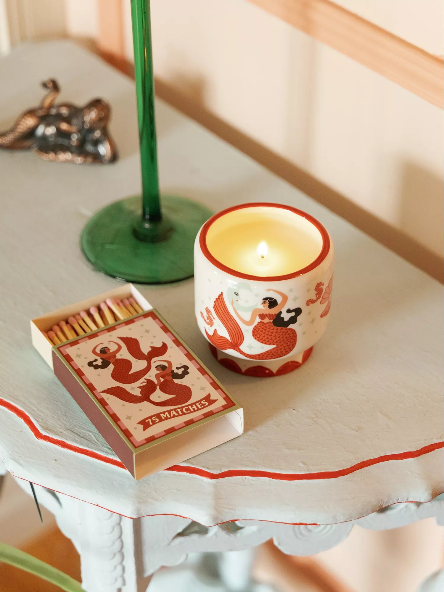 Mermaid & Moon Candle