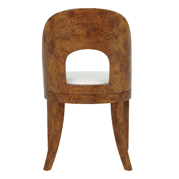 Worlds Away Rafferty Dining Chair, Dark Burl Wood