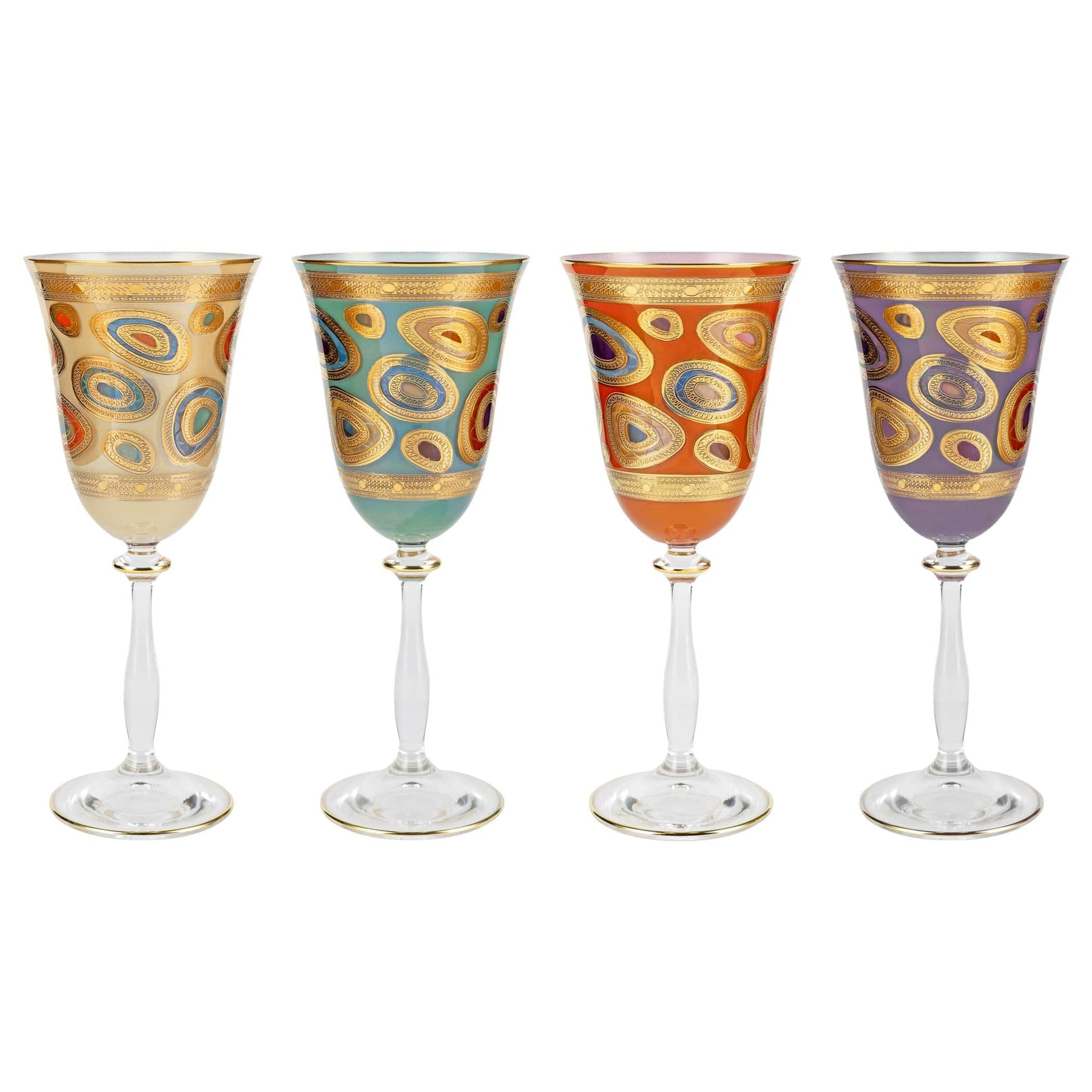 Vietri Regalia Assorted Wine Glasses, Set of 4