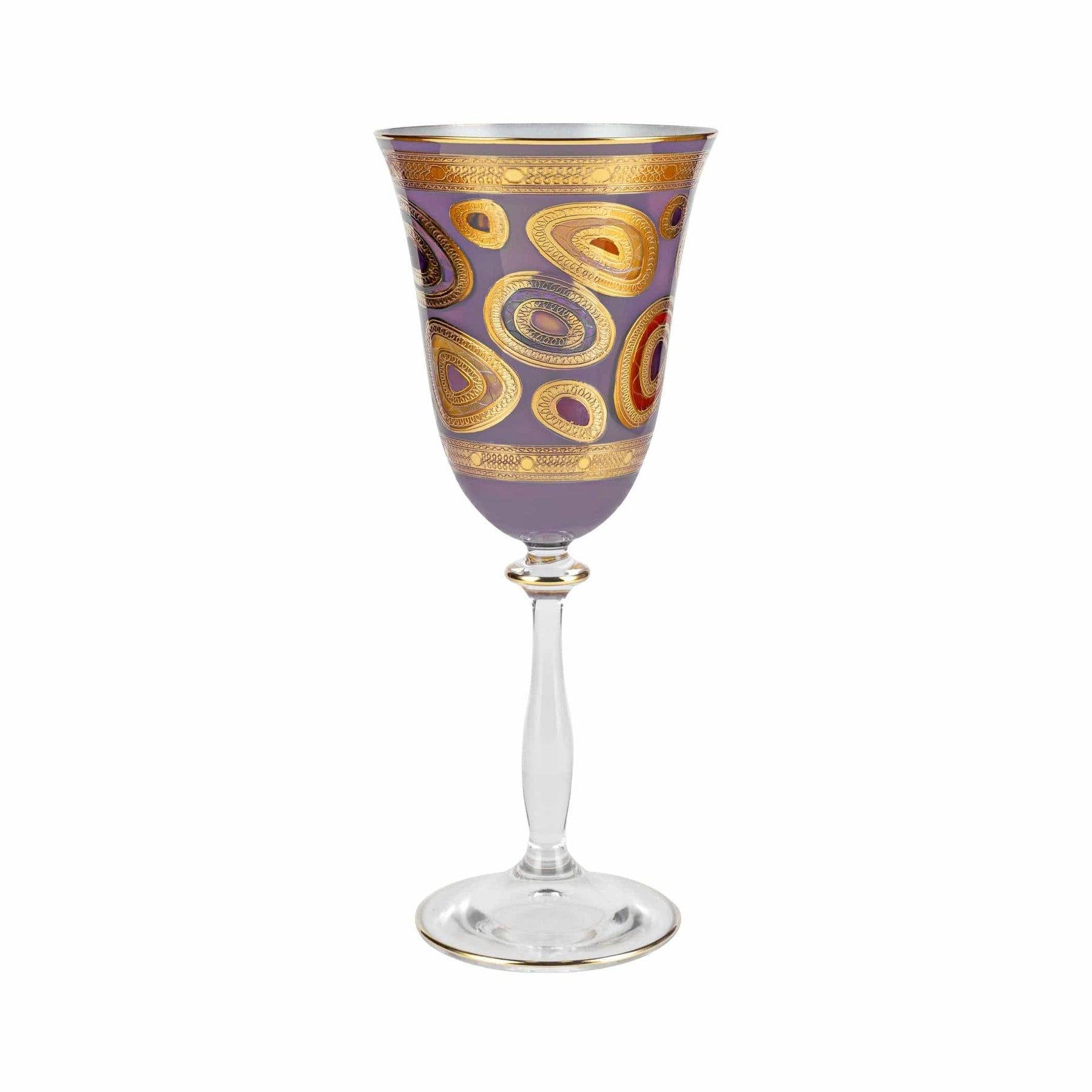 Vietri Regalia Wine Glass, Purple