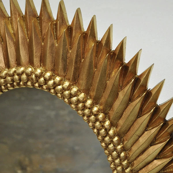 Worlds Away Rita Mirror, Gold Leaf