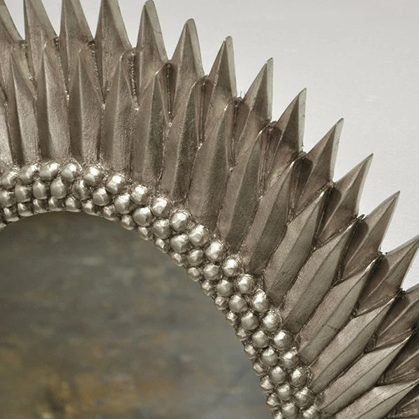 Worlds Away Rita Mirror, Silver Leaf