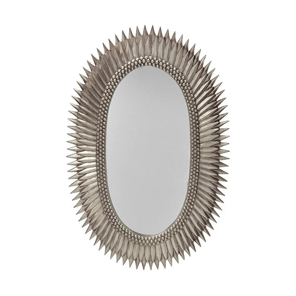 Worlds Away Rita Mirror, Silver Leaf