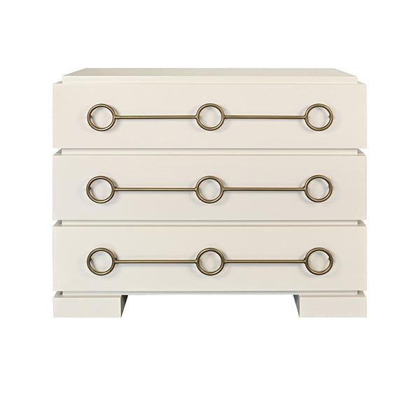Worlds Away Roderick Chest, Antique White