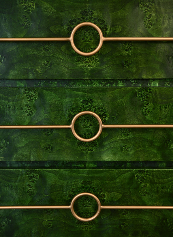 Worlds Away Roderick Chest, Emerald Burl Wood
