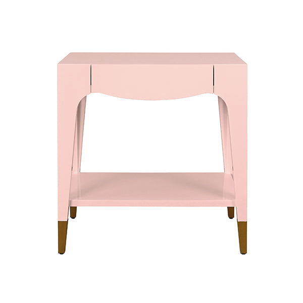 Worlds Away Ronny Side Table, Pink