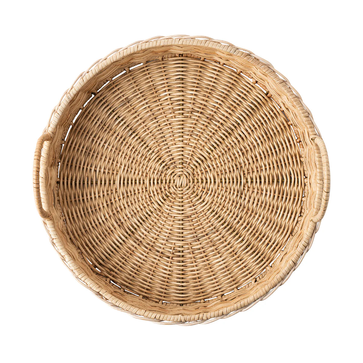 Juliska Provence Rattan 16" Circle Tray, Whitewash