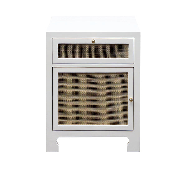 Worlds Away Ruth Side Table, White