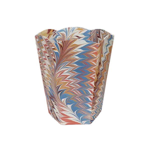 Hayes Marbled Scalloped Basket - Desert Feather