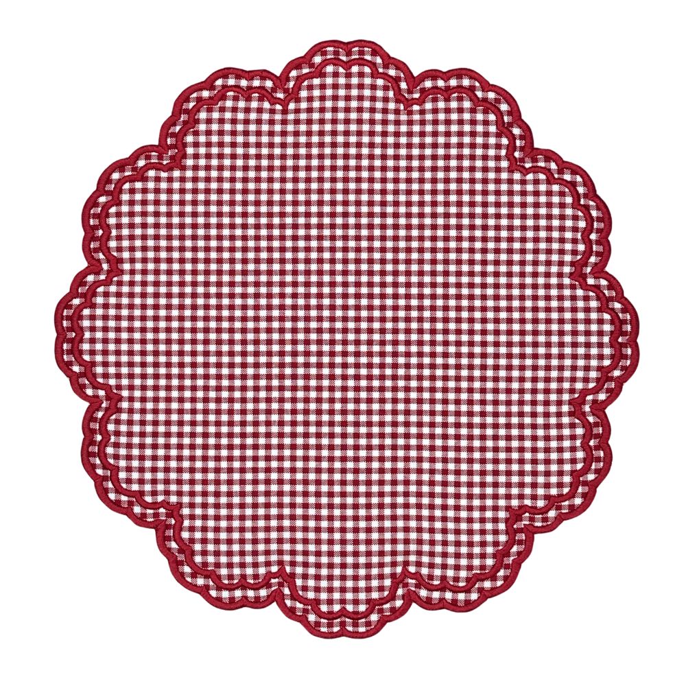 Bettina Placemats, Red Gingham, Set of 4