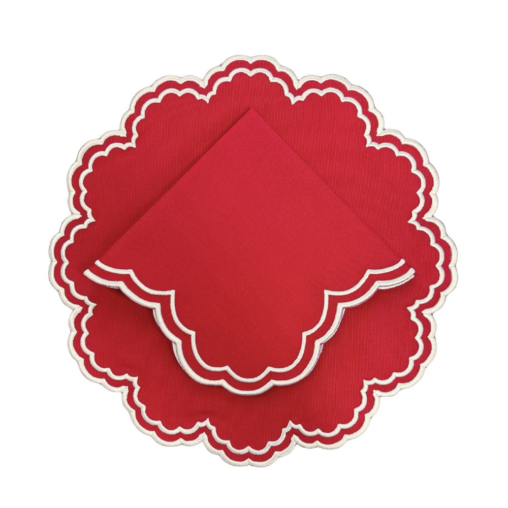 Bettina Napkins, Red, Set of 4