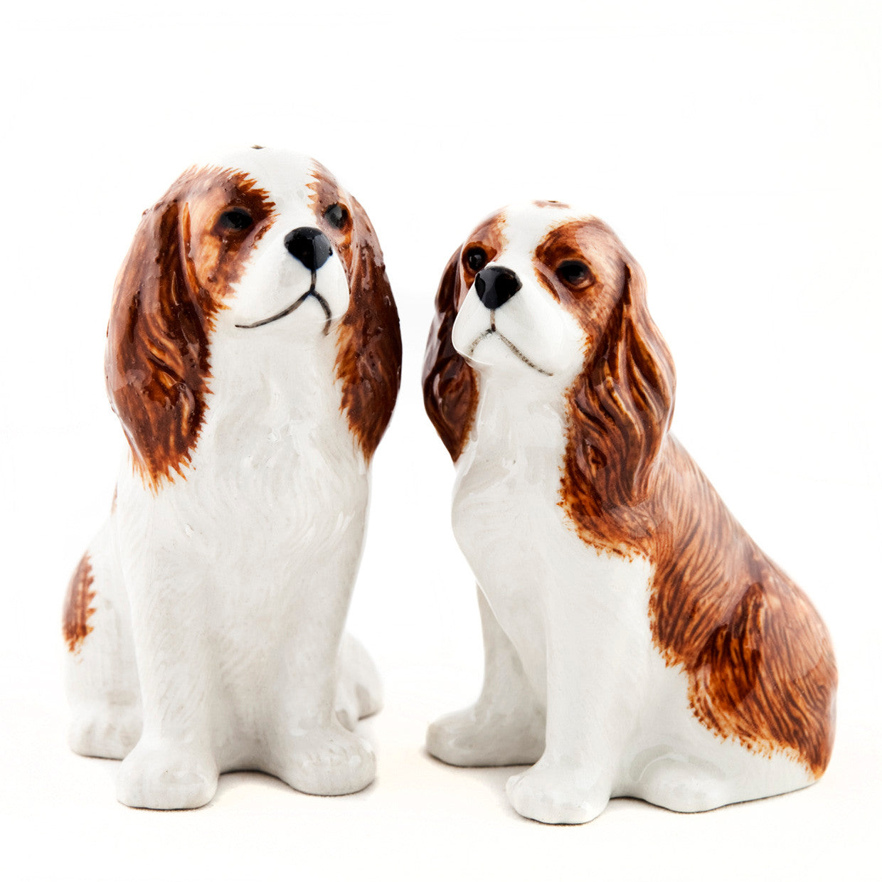 Quail Ceramics Cavalier King Charles Spaniel Blenheim Salt & Pepper Set