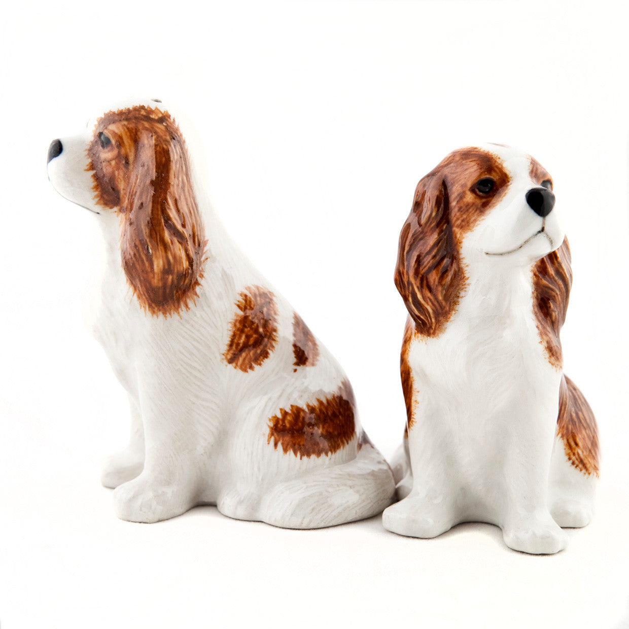 Quail Ceramics Cavalier King Charles Spaniel Blenheim Salt & Pepper Set