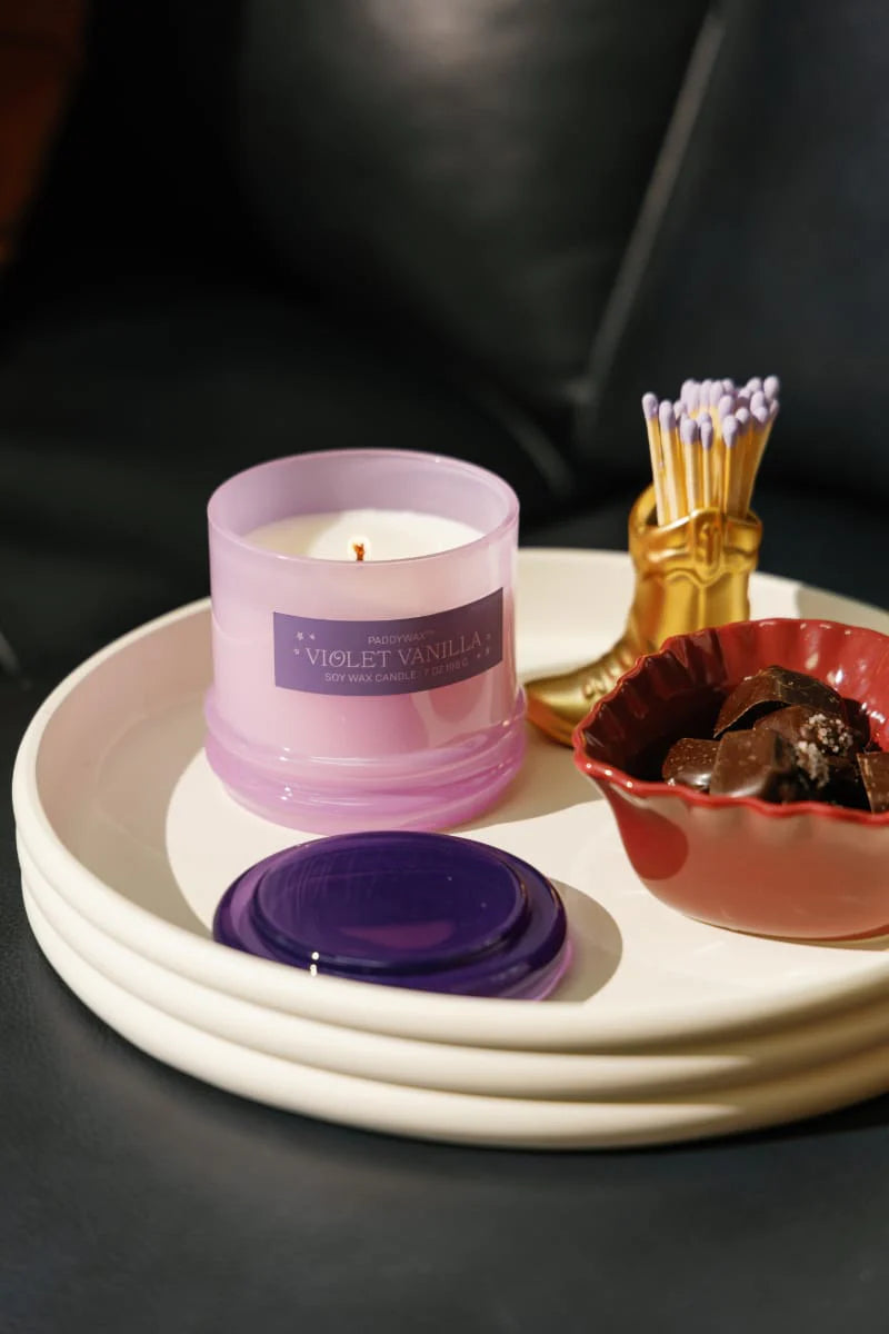 Paddywax Violet Vanilla Stack Candle