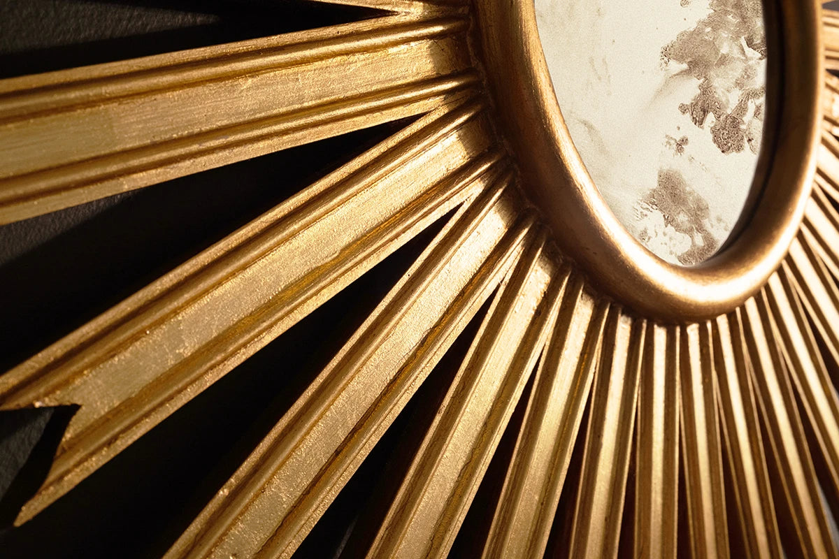 Worlds Away Starlata Mirror, Gold Leaf