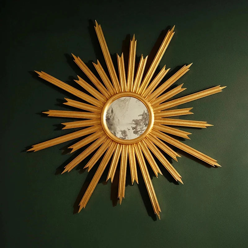 Worlds Away Starlata Mirror, Gold Leaf