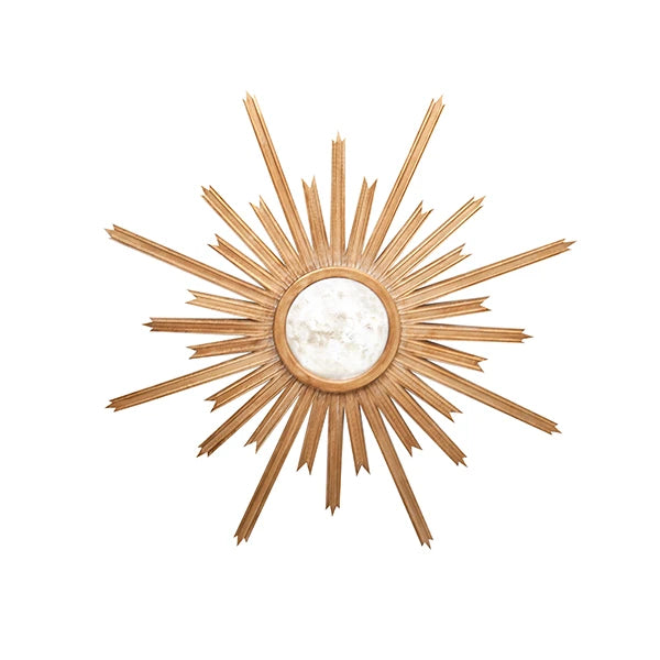 Worlds Away Starlata Mirror, Gold Leaf