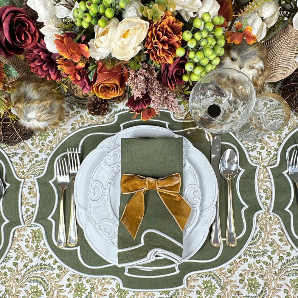 Belle Placemat, Sage, Set of 4
