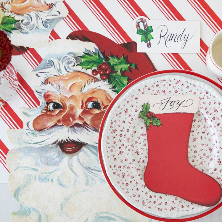 Die-cut Santa Paper Placemat, Set of 12