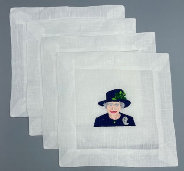 Queen's Royal Splendor Embroidered Cocktail Napkins