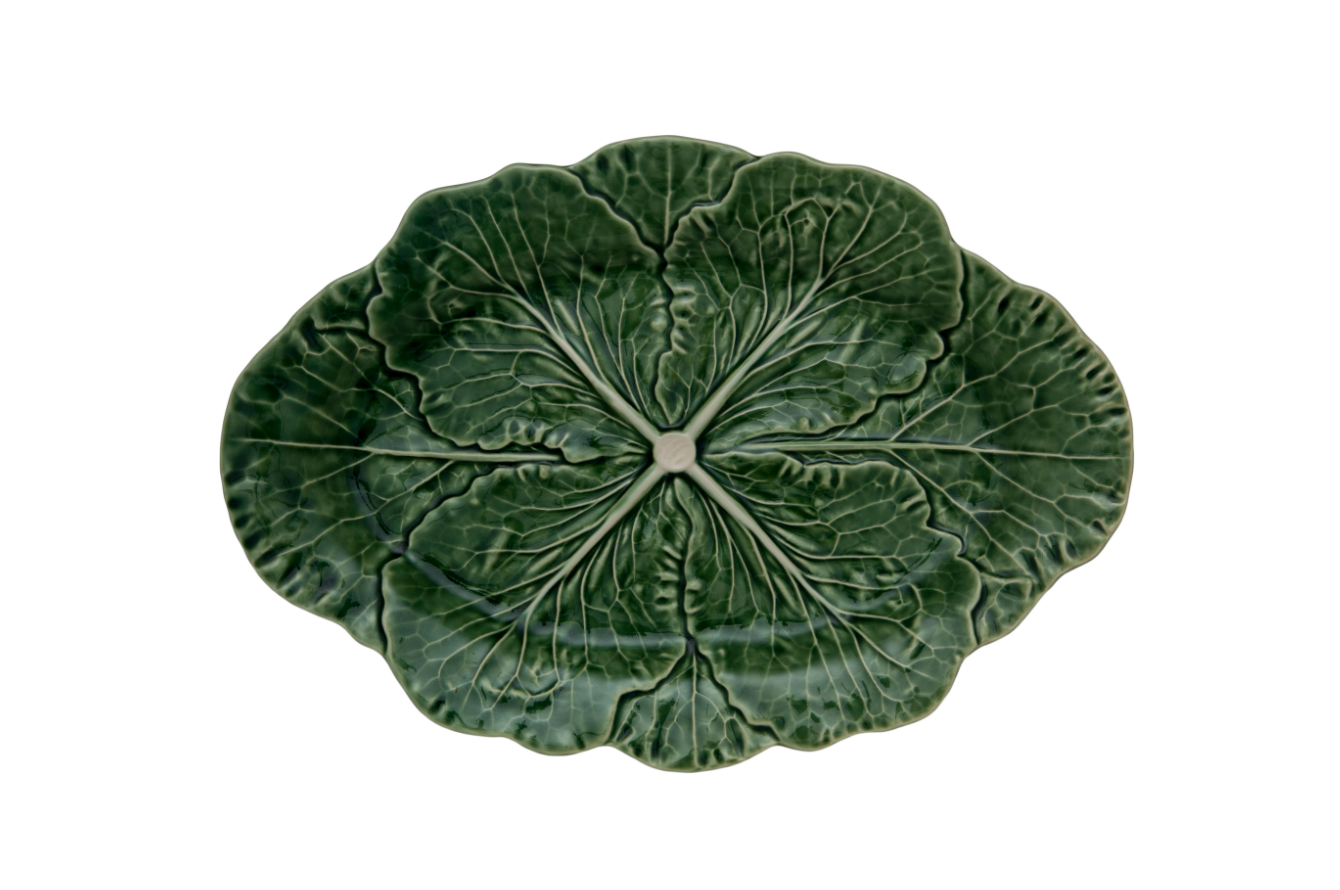 Cabbage Oval Platter 15" Green