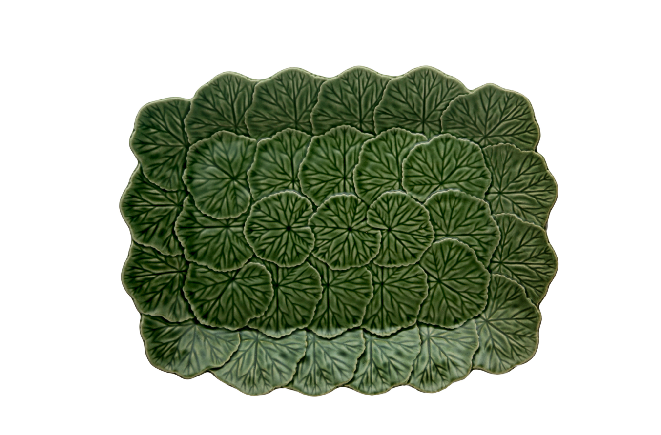 Geranium Relief Platter Green