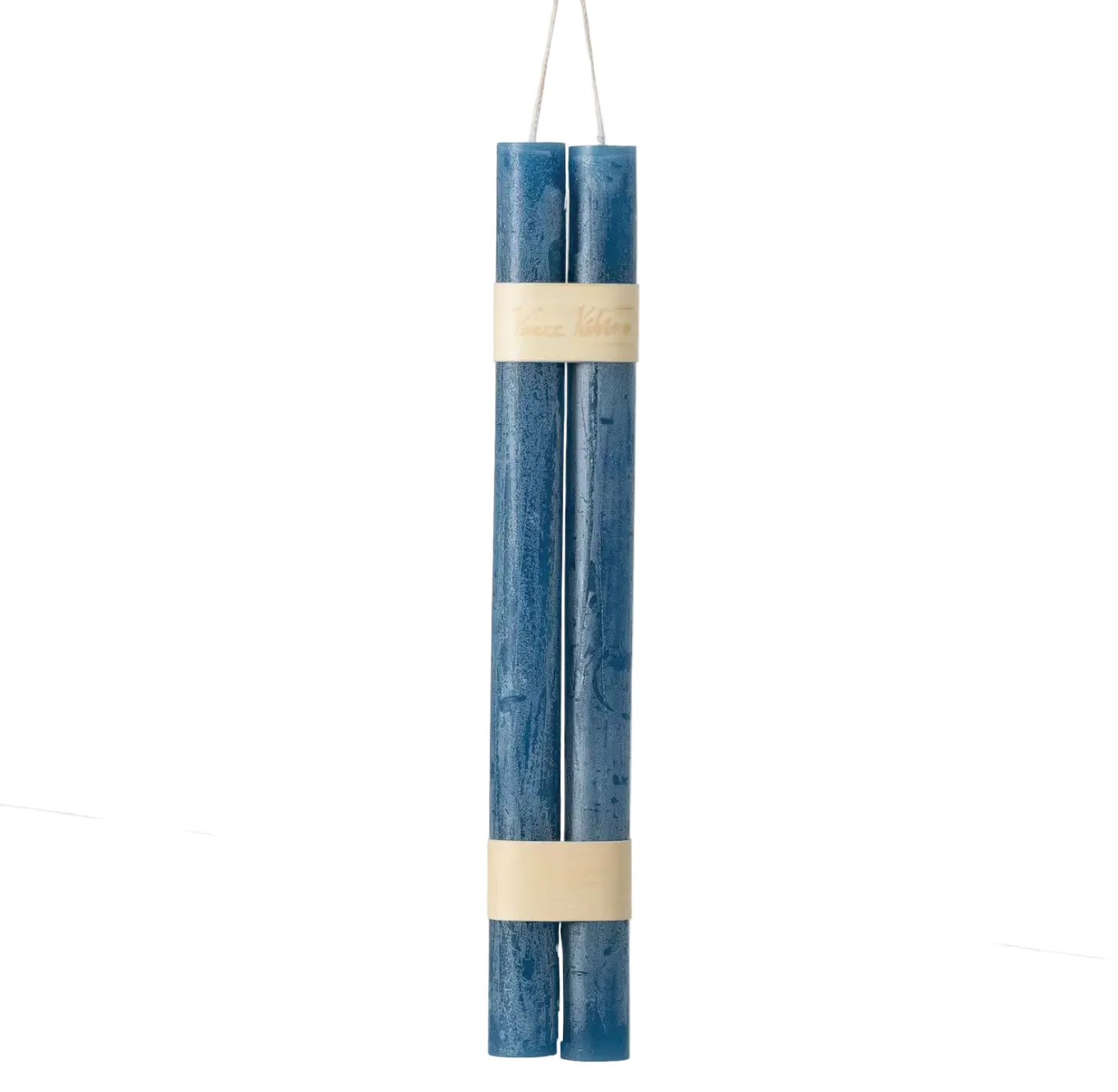 Timber Taper Candles, Set of 2, English Blue