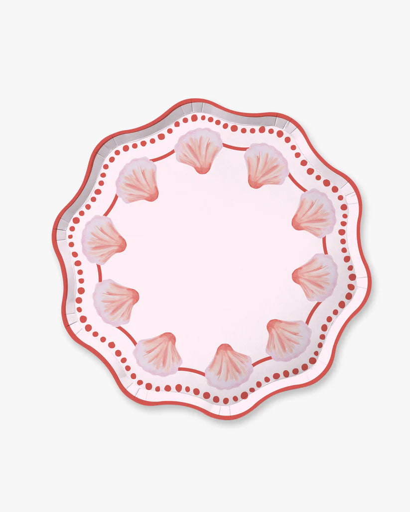 Sirena Dinner Paper Plate Set, Opaline