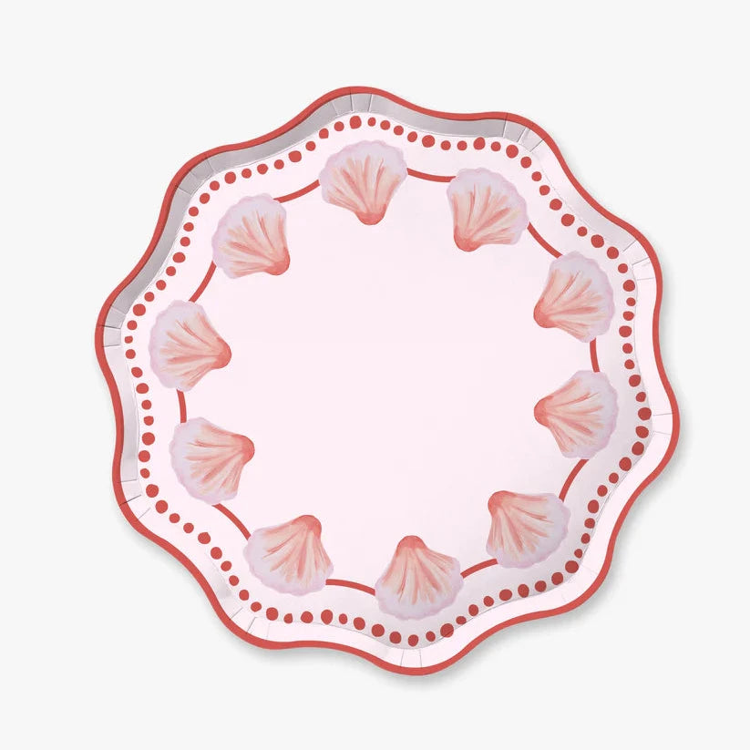Sirena Dinner Paper Plate Set, Opaline