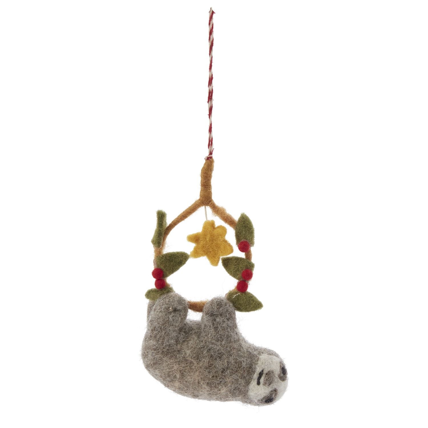 Sir Sloth Felt Ornament