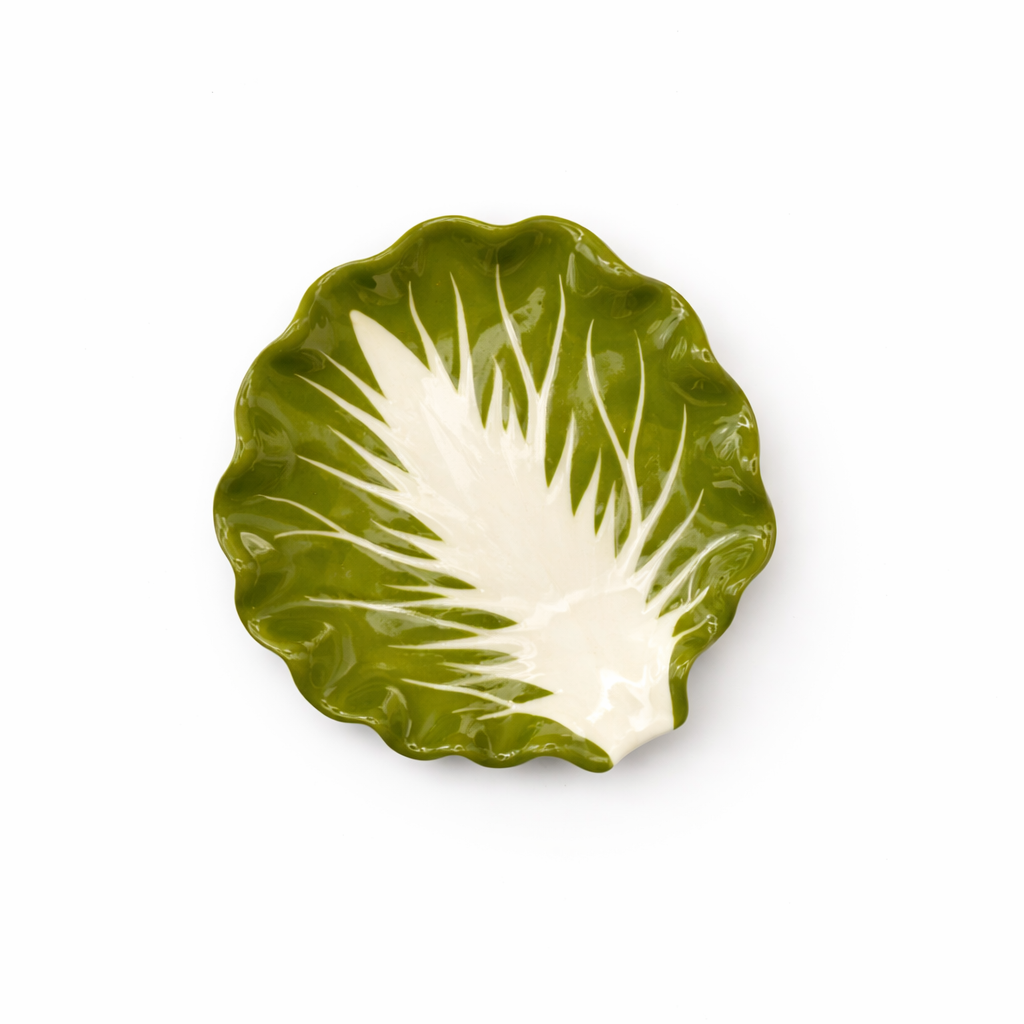 Minnie-Mae Handmade Small Cabbage Dish, Green
