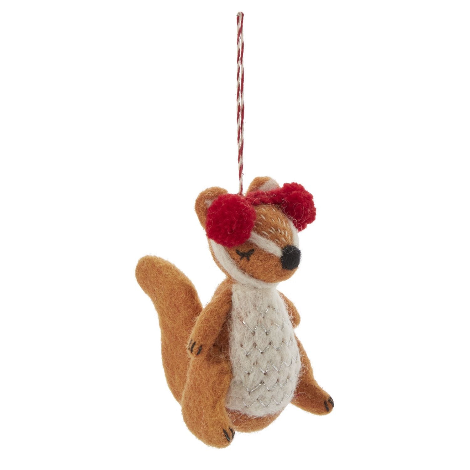 Sir Squirrel Felt Ornament