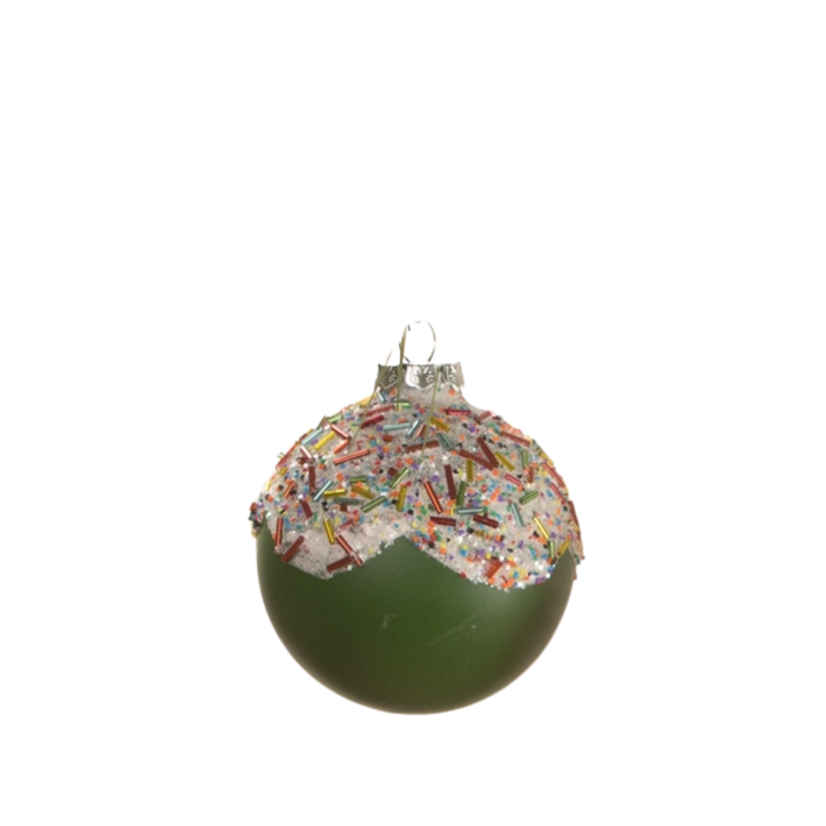 Cupcakes Glass Ornament, Emerald