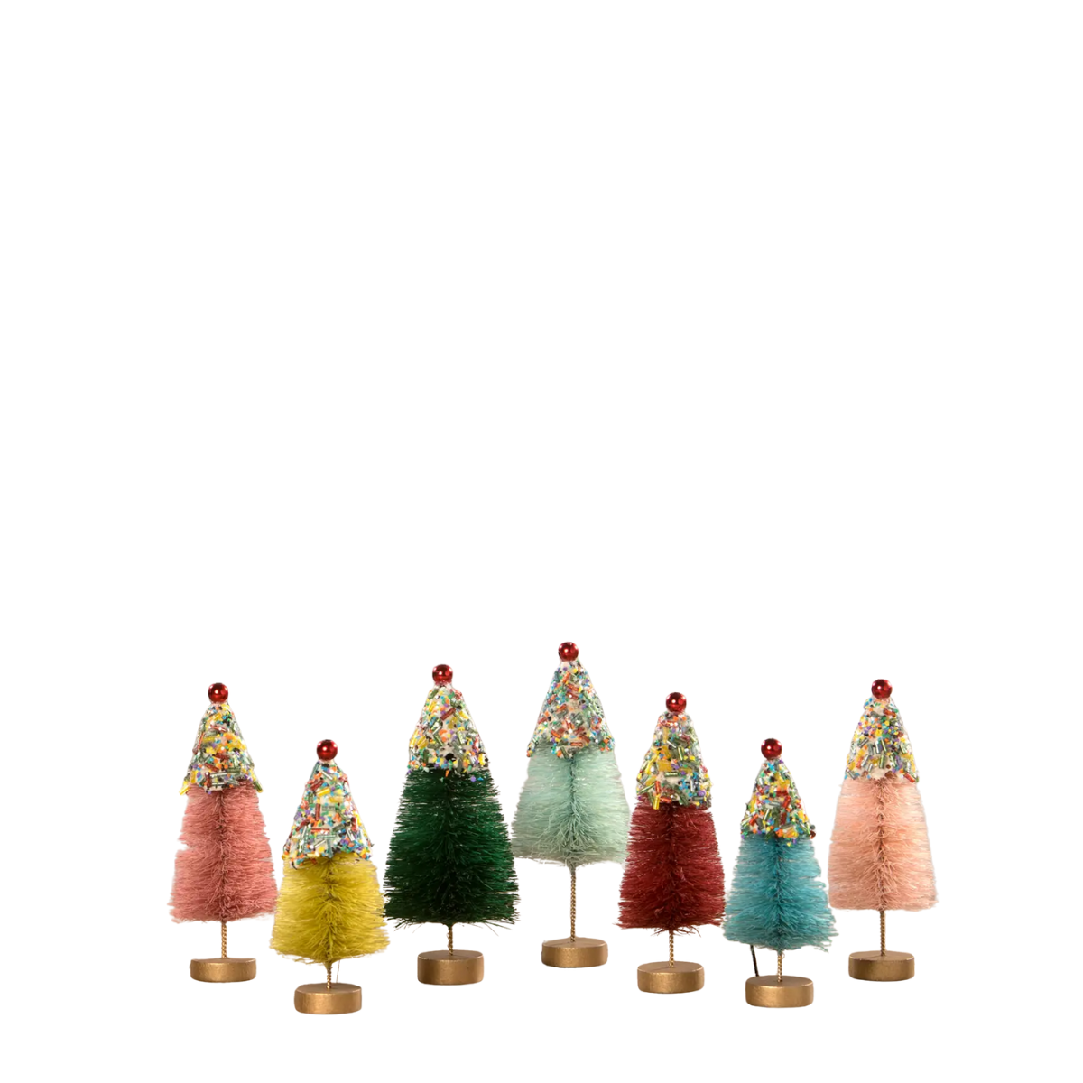 Christmas Miniature Cupcake Trees, Set of 7