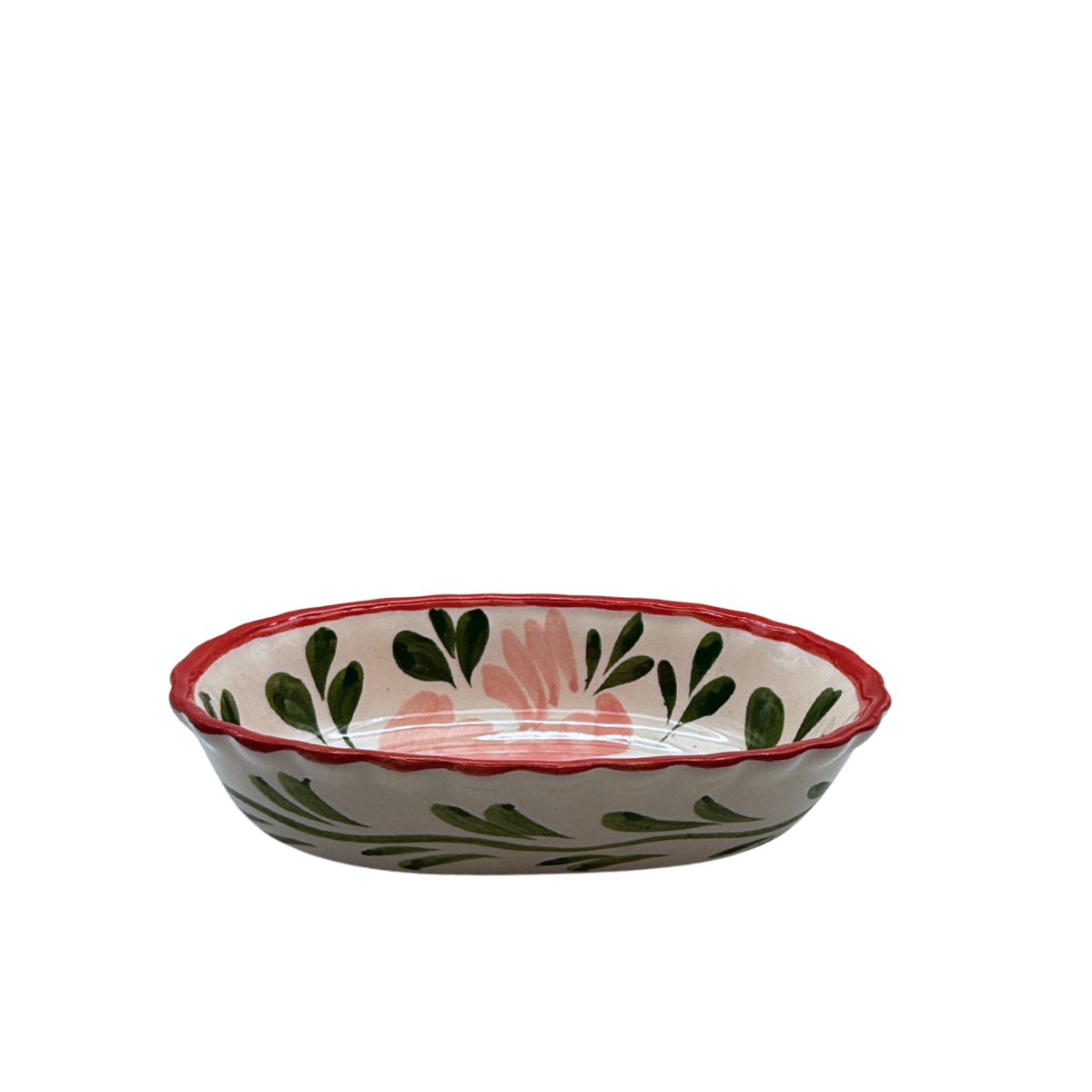 Amapola Navidad Scalloped Dish, Small