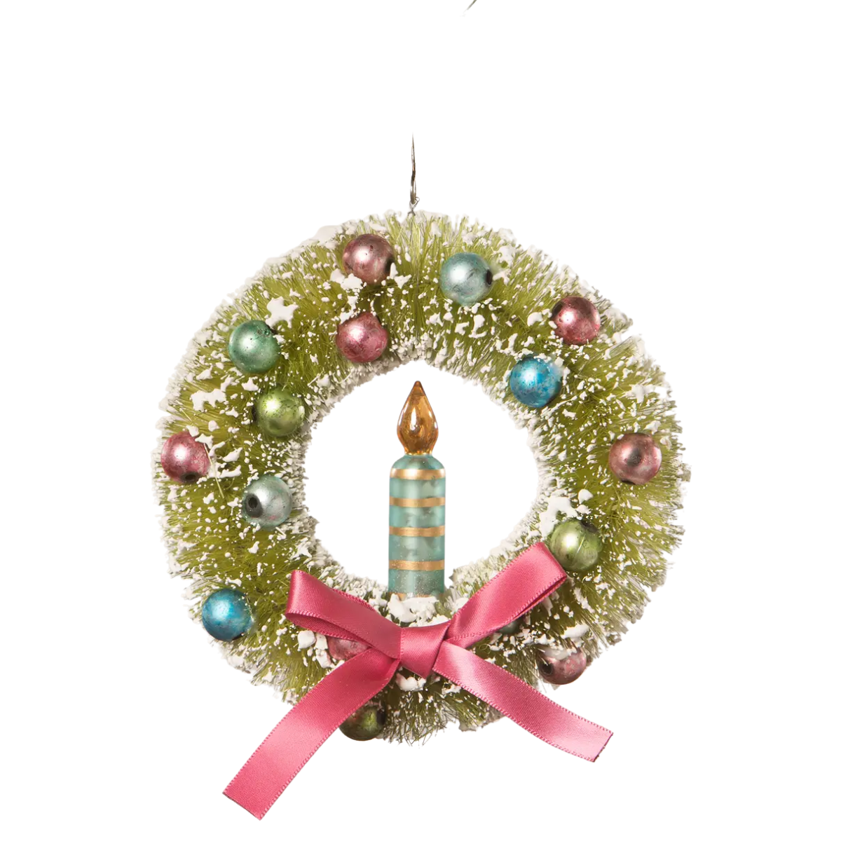 Brights Candle Wreath Ornament