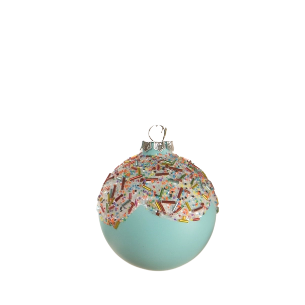 Cupcakes Glass Ornament, Aqua