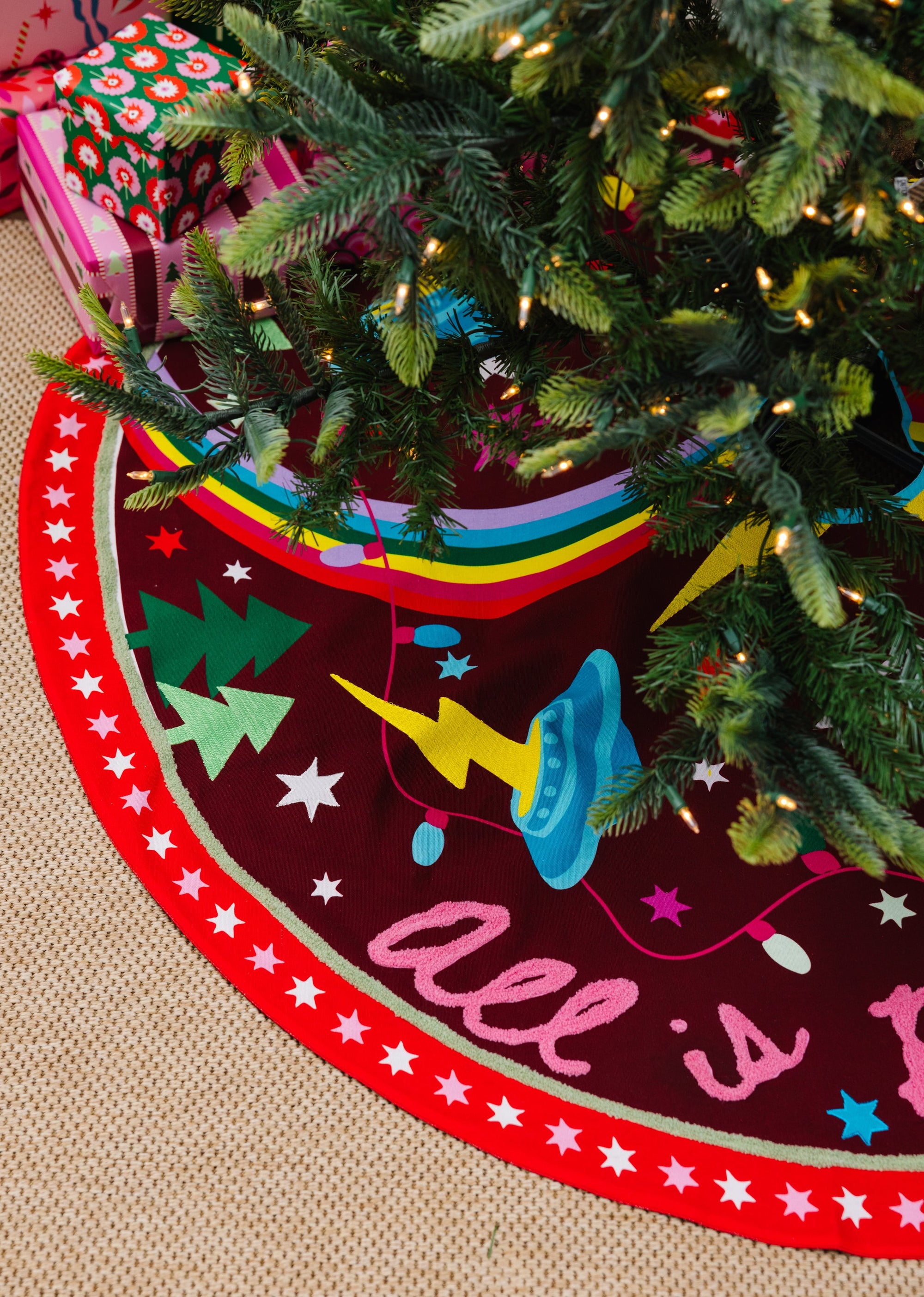 All is Bright Tree Skirt