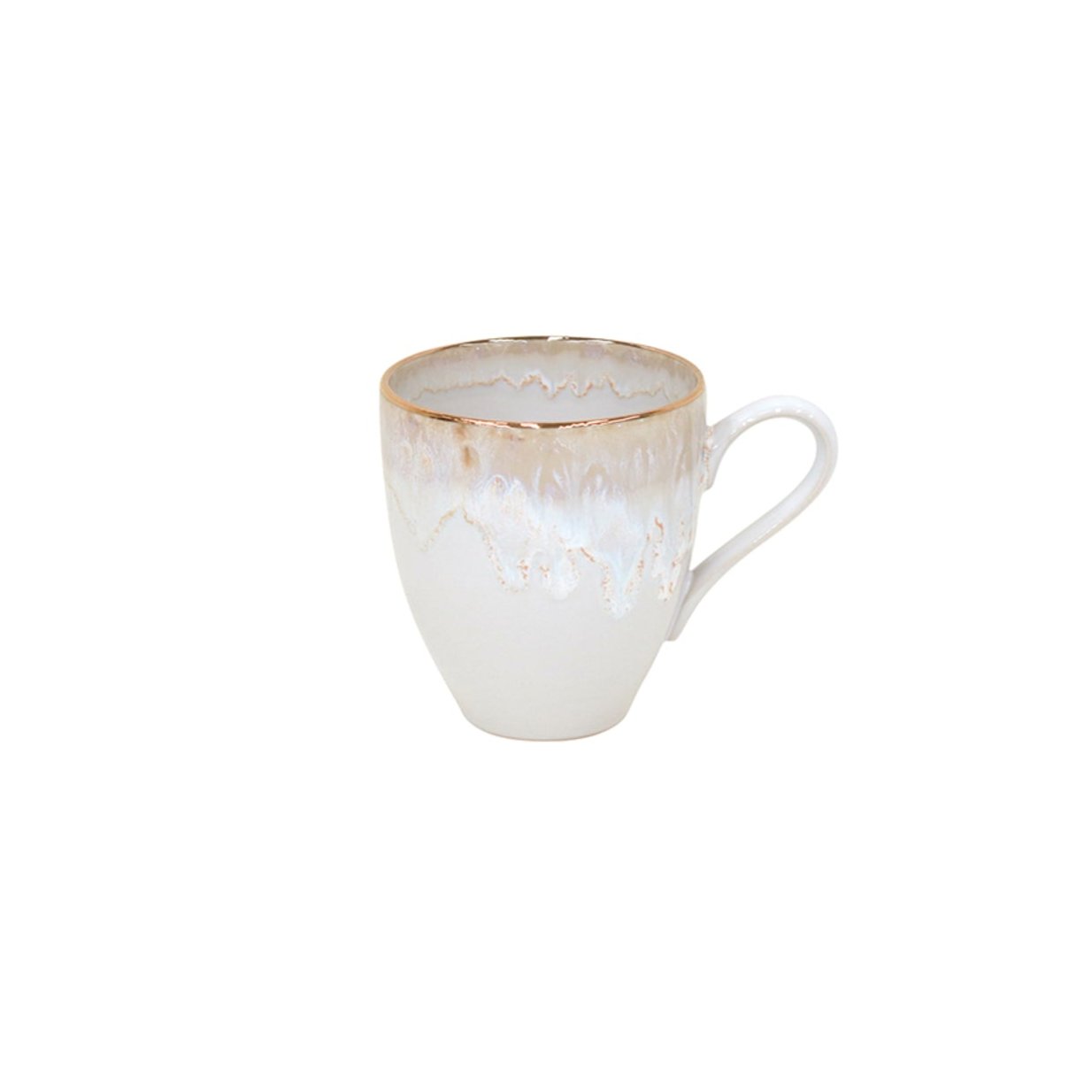 Casafina by Costa Nova Taormina Mug, White and Gold, Set of 4